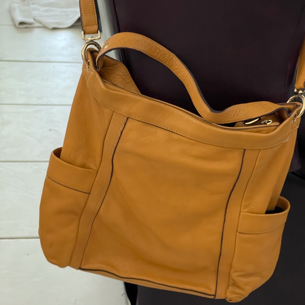 Large Hobo Soft Cognac double strap  lots of space
